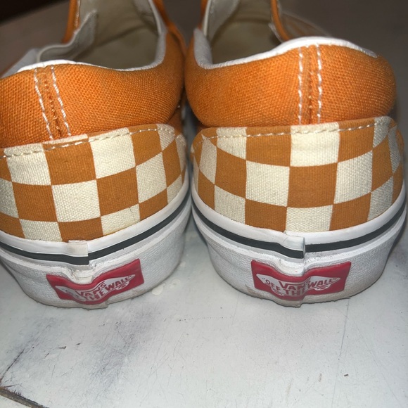 Vans Orange and Cream Slip-On Shoes - Picture 3 of 5